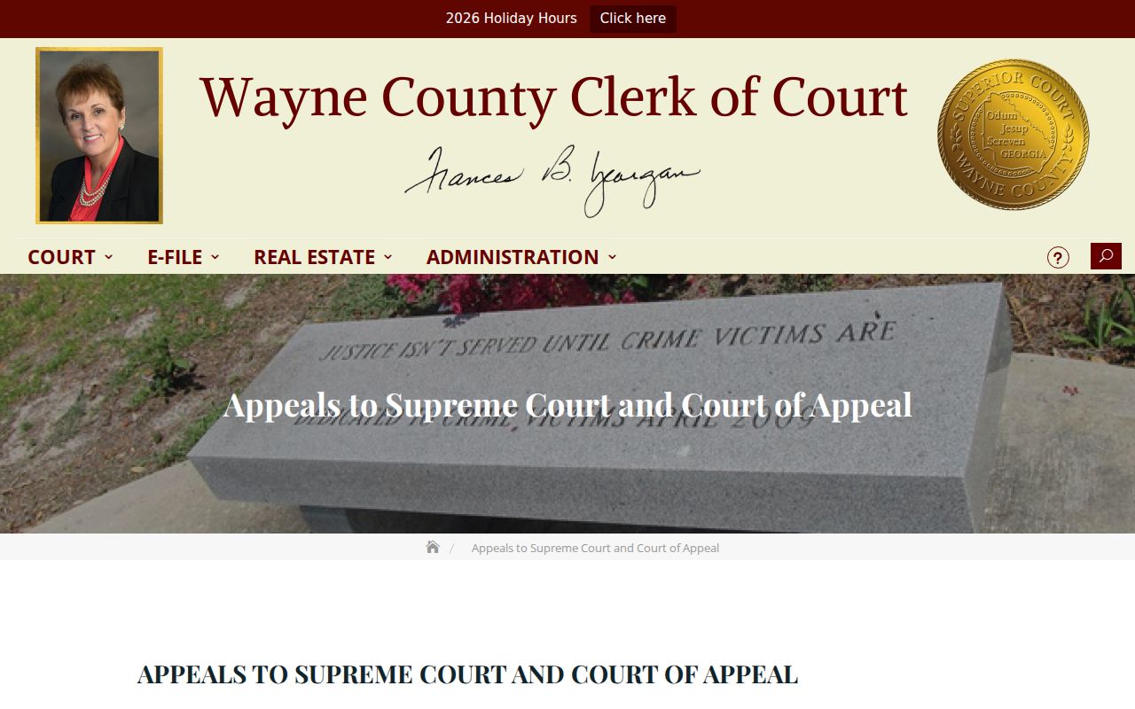 Wayne County court case records appeal fee schedule