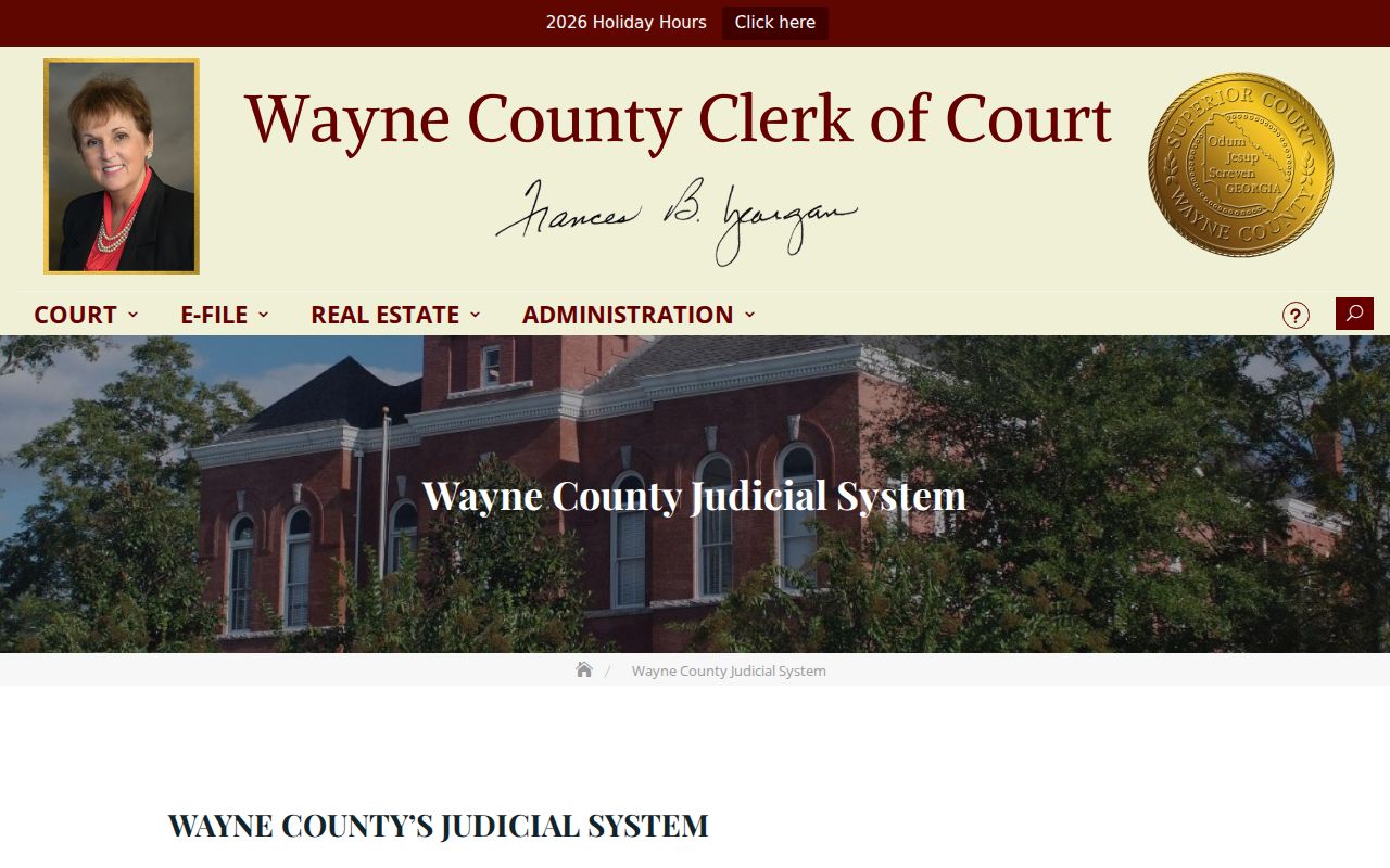 Wayne County court docket judicial history