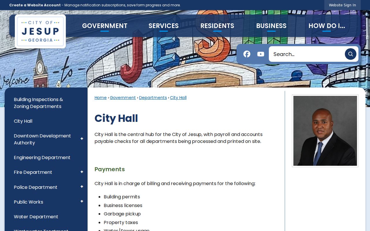 Wayne County traffic court records source for Jesup City Hall